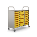 Gratnells Callero Plus Treble Cart with Shallow and Deep Trays  40.9 x 18.5 x 41.5 in