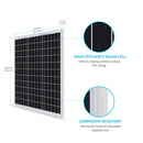 Panel solar rígido Renogy de 50 W (diseño compacto)