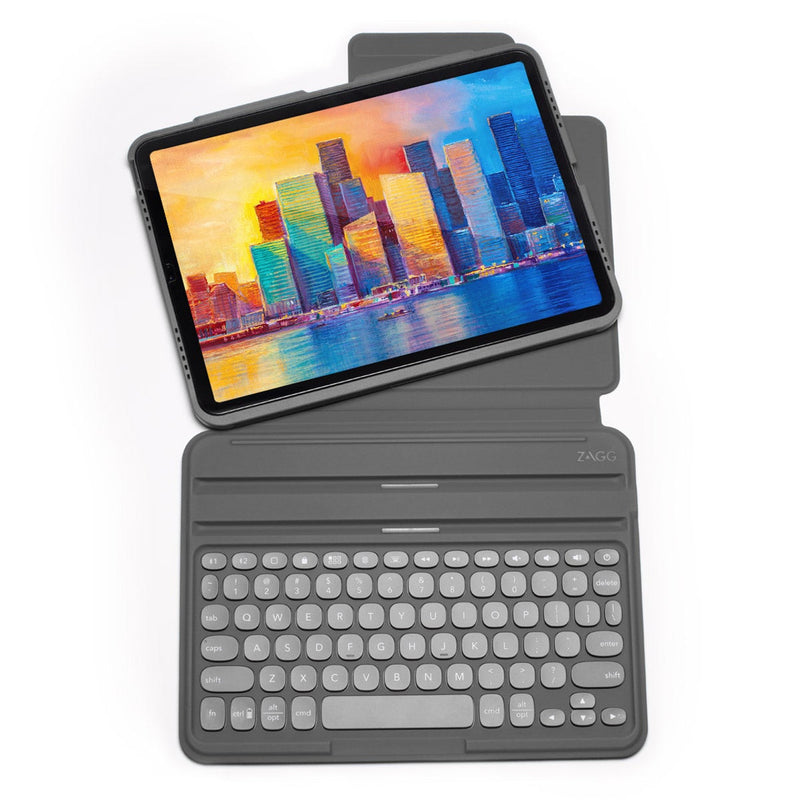 Zagg - Funda con teclado Bluetooth Pro Keys para Apple iPad Pro 12.9 (2021/2020/2018) - Color carbón