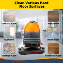 RT120 34" Self-Propelled Floor Scrubber Machine, 33-gal Tank, 75,000 sqft/h