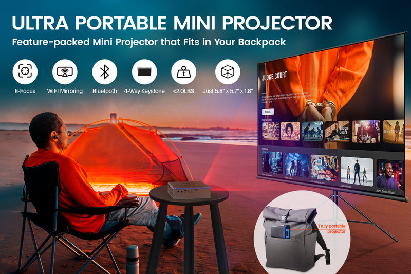 AAXA M8 Laser Smart Projector, 1080P Native, 1200 Lumens, USBC & Wireless Mirroring, Android onboard