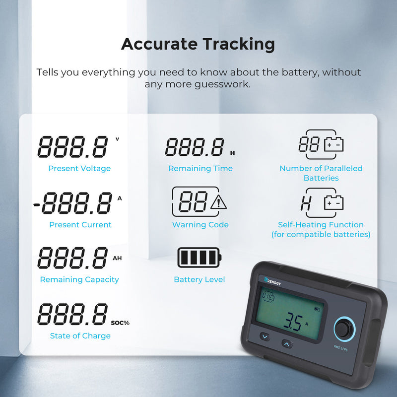 Renogy RMS-LFPS-Renogy Smart Lithium Battery Remote Monitor