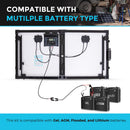 Maleta solar monocristalina Eclipse de 100 vatios con controlador