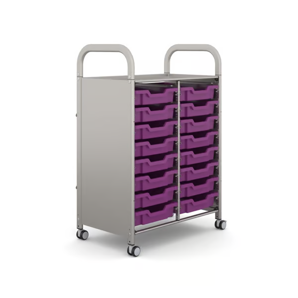 Carrito de actividades escolares de doble columna Gratnells Callero de 27,20 x 16,90 x 41,50 pulgadas