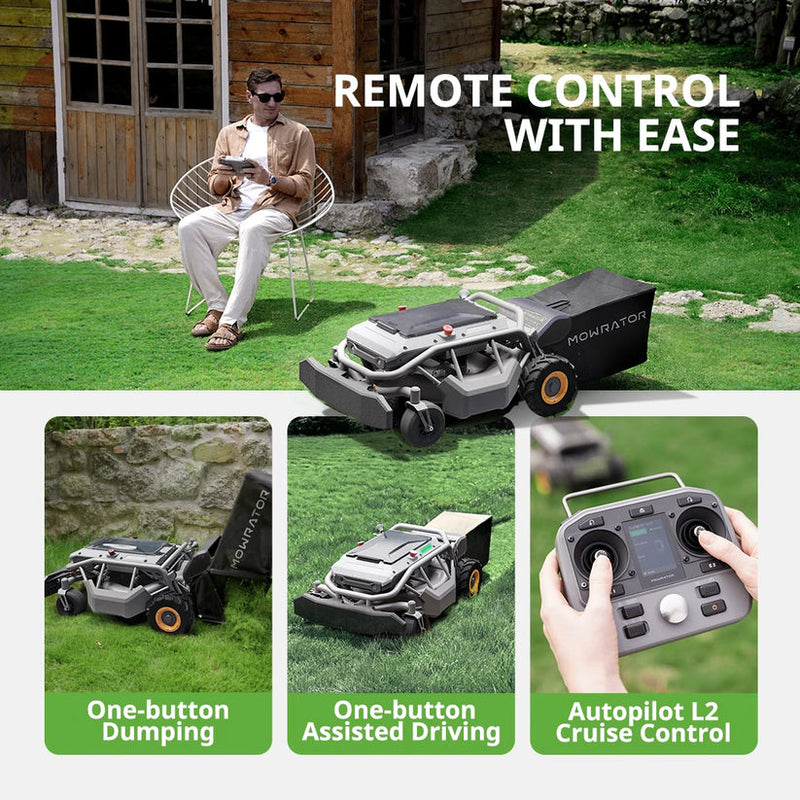 Cortadora de césped Mowrator S1 2WD + batería adicional de 12 Ah