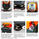 RT120 34" Self-Propelled Floor Scrubber Machine, 33-gal Tank, 75,000 sqft/h