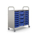 Gratnells Callero Plus Treble Cart with Shallow and Deep Trays  40.9 x 18.5 x 41.5 in