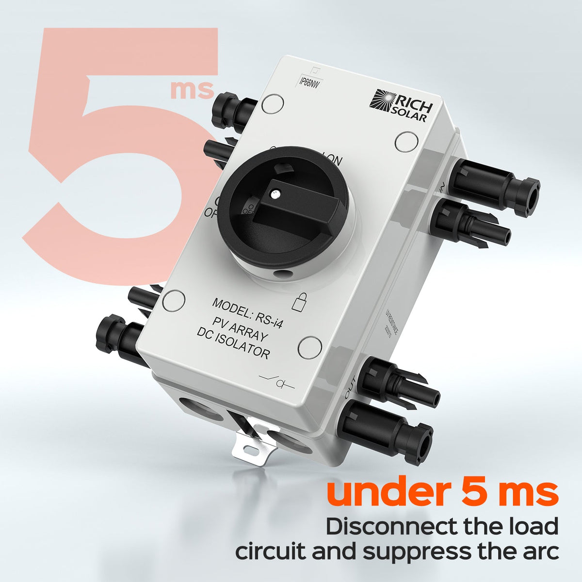Rich Solar Solar PV DC Quick Disconnect Switch | RS-i4 | Wellbots
