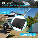 Maleta solar plegable monocristalina Renogy de 100 vatios y 12 voltios con Voyager