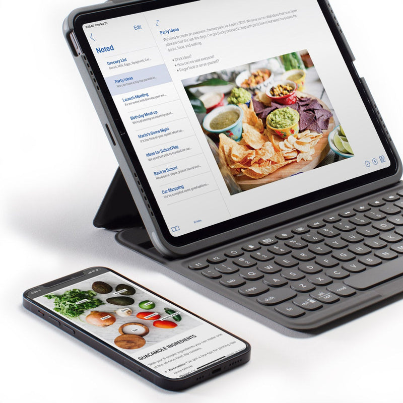 Zagg - Funda con teclado Bluetooth Pro Keys para Apple iPad Pro 12.9 (2021/2020/2018) - Color carbón