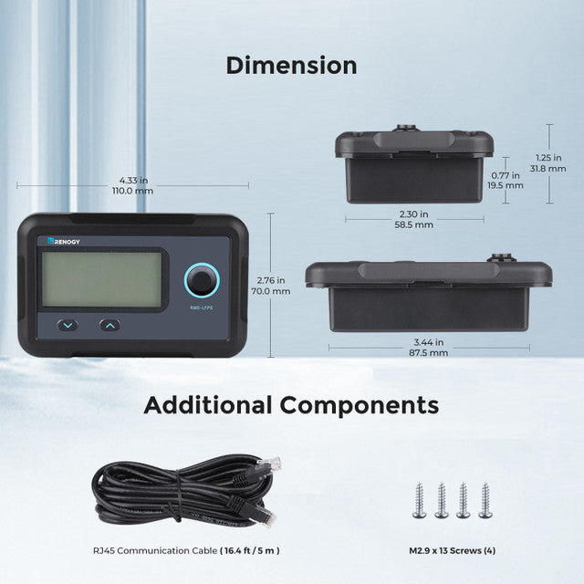Renogy RMS-LFPS-Renogy Smart Lithium Battery Remote Monitor