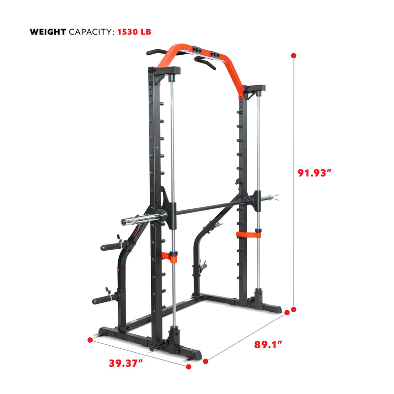 Sunny Health & Fitness Smith Machine Squat Rack Essential Series II – SF-XF920021