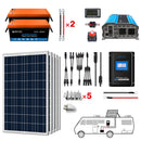 Acopower 100W poli
 400 Ah/3 kW
 (2x200 Ah) Li-ion 400 Ah P500 W