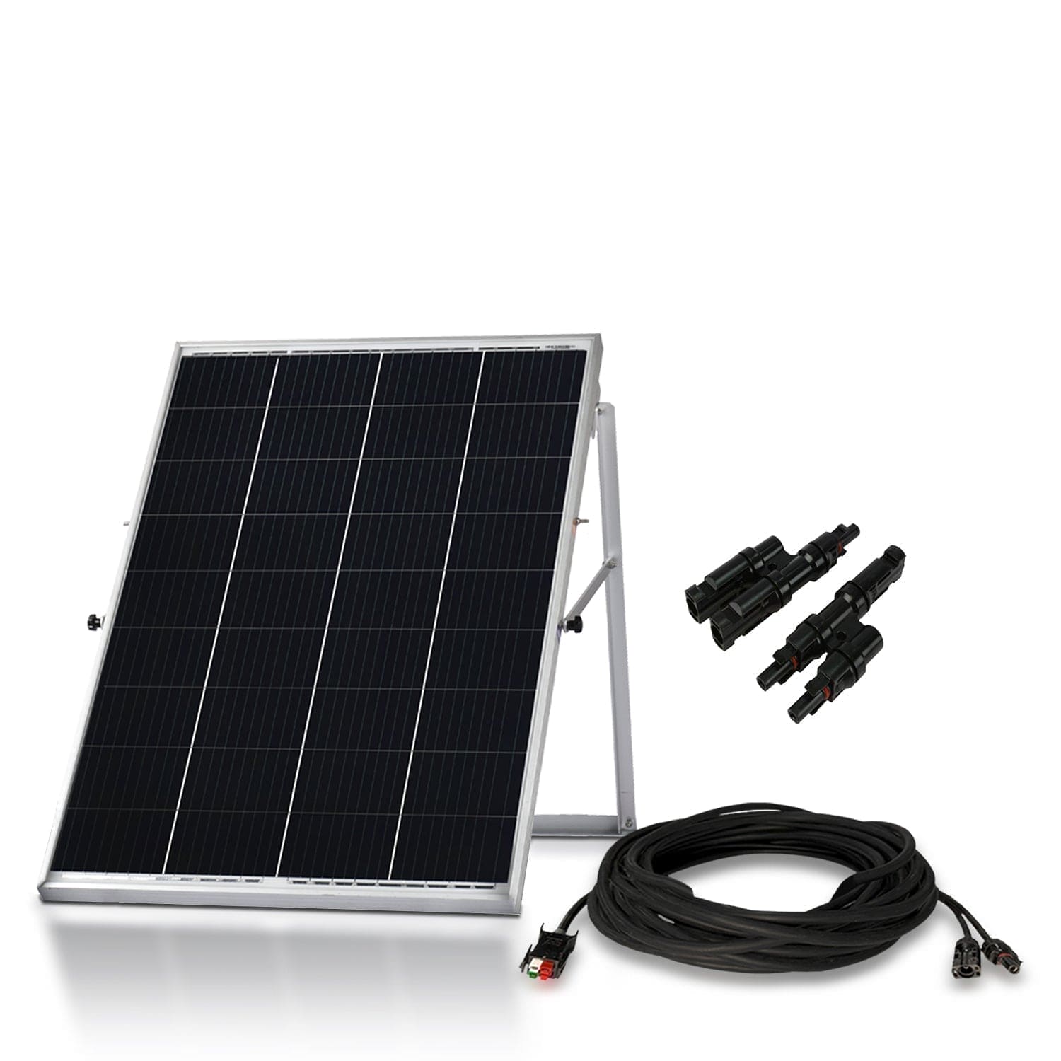 Nature's Generator Power Panel with 50 foot cable and MC4 Branch Conne