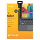 Zagg - Teclado inalámbrico Pro Keys con panel táctil y funda desmontable para Apple iPad Pro 12.9 - Color carbón