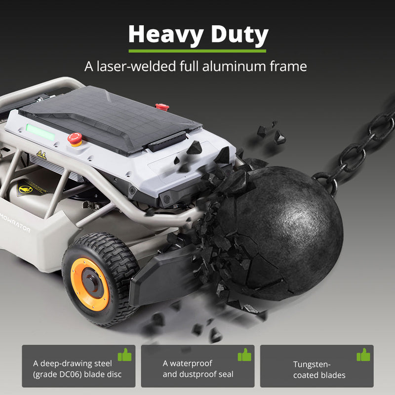 Mowrator S1 Remote Control Lawn Mower 2WD 12Ah Standard Battery