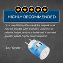 Adaptador de viaje para Dinamarca - 3 en 1 - 2 USB - Tipo K - Diseño compacto (U2U-20)