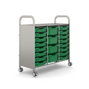 Gratnells Callero Plus Treble Cart with Shallow and Deep Trays  40.9 x 18.5 x 41.5 in