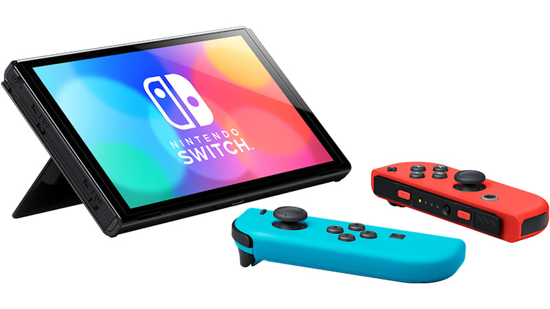 Nintendo Switch OLED Model w/ Neon Red & Neon Blue Joy-Con- Neon Red/Neon Blue