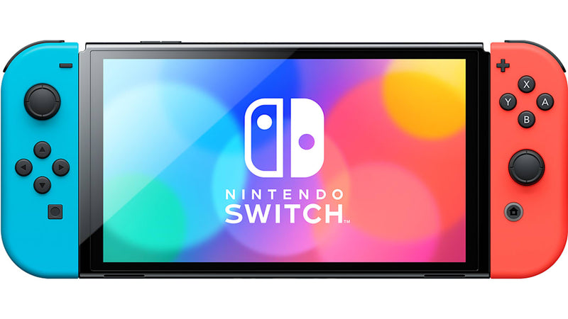 Nintendo Switch OLED Model w/ Neon Red & Neon Blue Joy-Con- Neon Red/Neon Blue