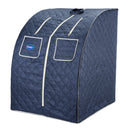 Durasage Health - Sauna de vapor personal portátil de gran tamaño Durasage para relajarse en casa, temporizador de 60 minutos, generador de vapor de 800 vatios, silla incluida - Azul satinado