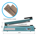 12” Manual Impulse Bag Wide Sealer