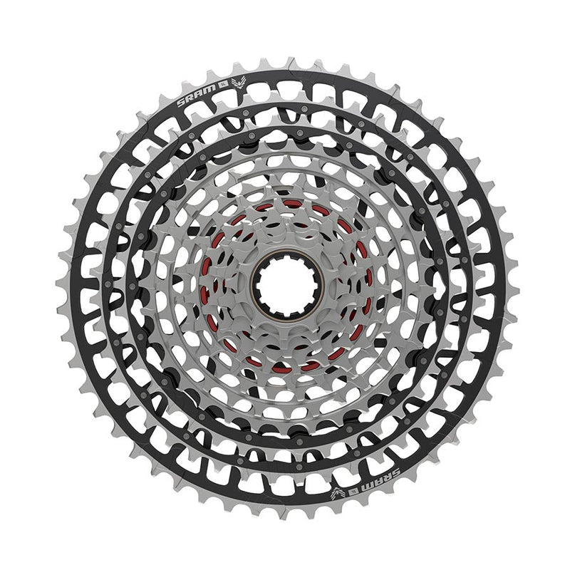 sram xs-1299 xx eagle sl t-type 12 speed: silver/black cassette 10-52t
