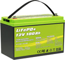 Batería de litio de ciclo profundo LiFePO4 de 12 V y 100 Ah de Acopower