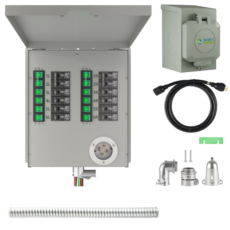 Nature's Generator 12-Circuit 120/240V 30A Non-Automatic Power Transfer Switch