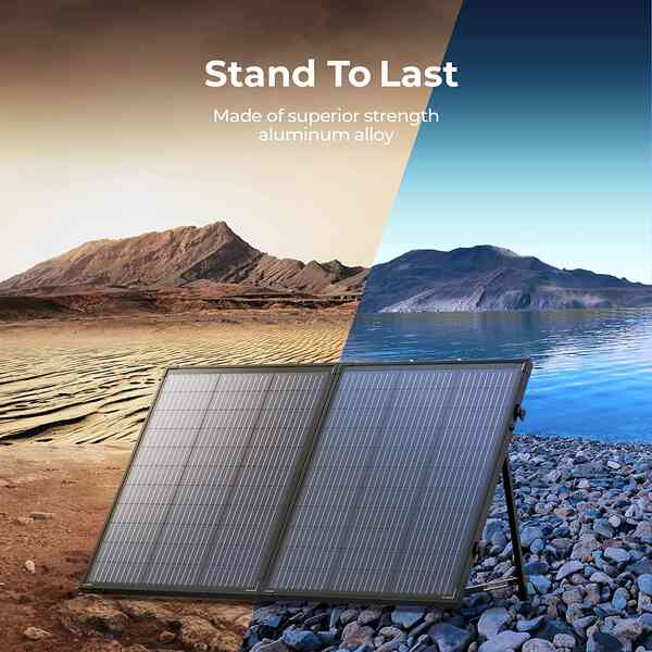 BougeRV 130W 12V Mono Foldable Solar Panel (Lightweight and Portable)