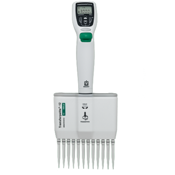 Pipeta electrónica Brandtech 705476 Transferpette, 12 canales, 15-300 µL con garantía