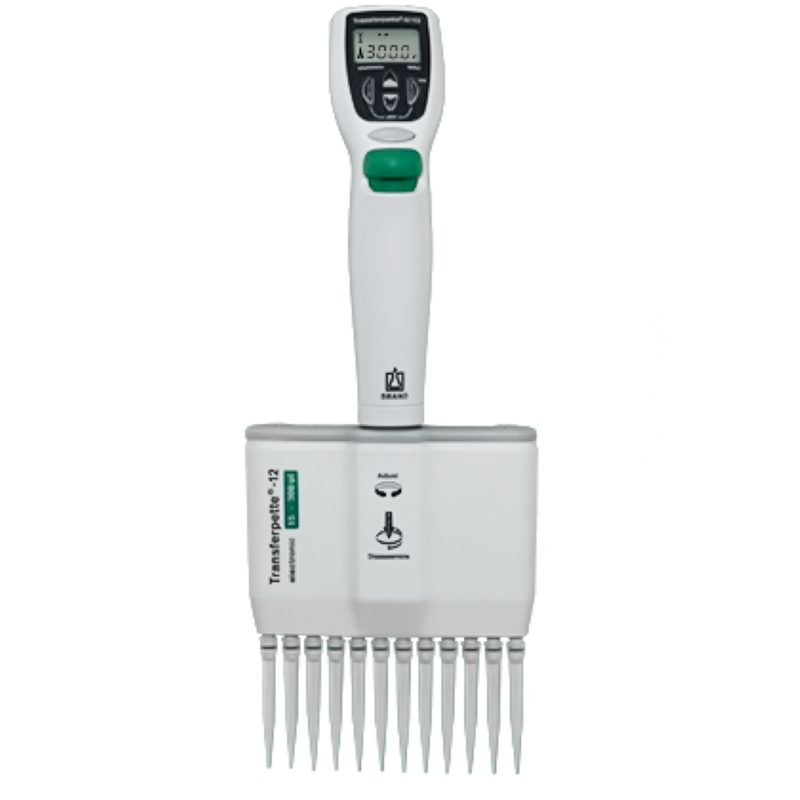 Pipeta electrónica Brandtech 705476 Transferpette, 12 canales, 15-300 µL con garantía