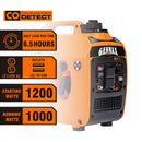 Generador inversor de gasolina Genmax GM1200i de 1200 vatios