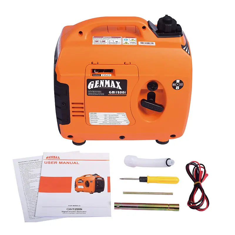 Generador inversor de gasolina Genmax GM1200i de 1200 vatios