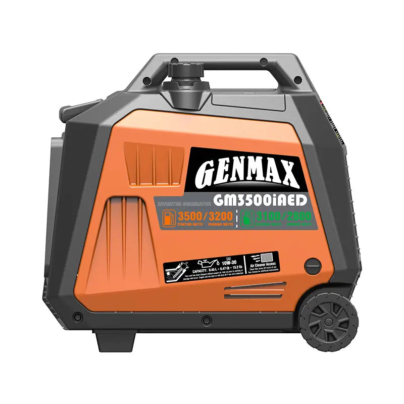 Genmax GM3500iAED Portable Inverter Generator, 3500W Super Quiet Gas or Propane Dual Fuel Portable Engine with Parallel Capability