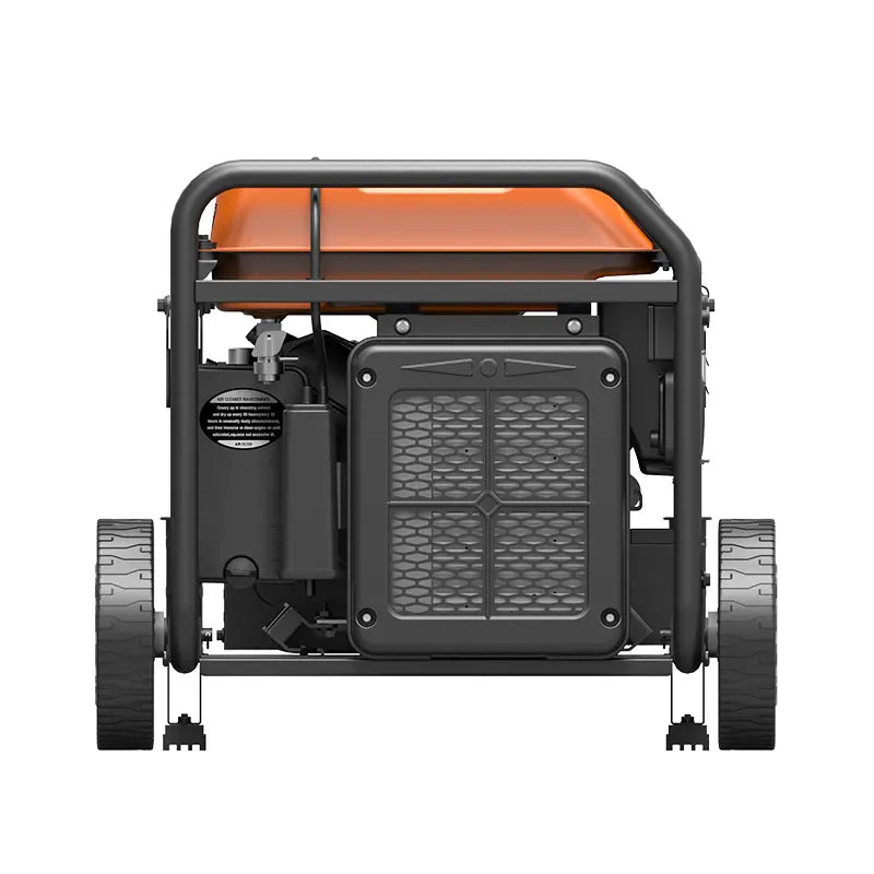 Generador inversor portátil Genmax GM6000XiE de 6000 W, con motor de alta velocidad a gas y marco abierto con arranque eléctrico