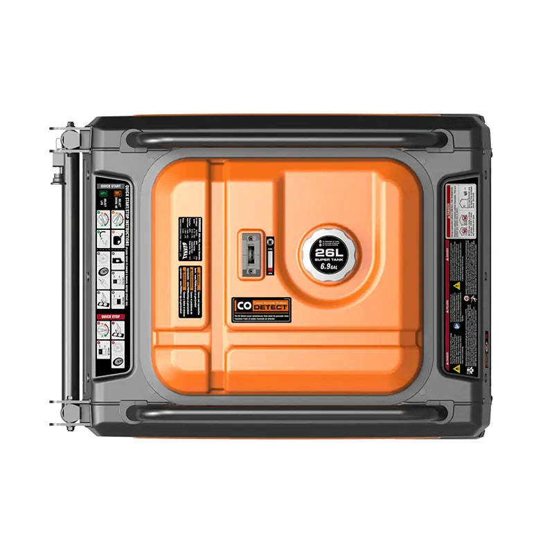 Generador inversor portátil Genmax GM9000iED, motor portátil de combustible dual súper silencioso de 9000 W con capacidad paralela