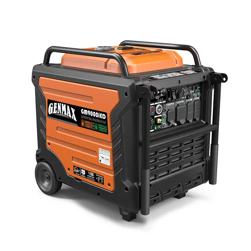 Genmax GM9000iED Portable Inverter Generator, 9000W Super Quiet Dual Fuel Portable Engine with Parallel Capability