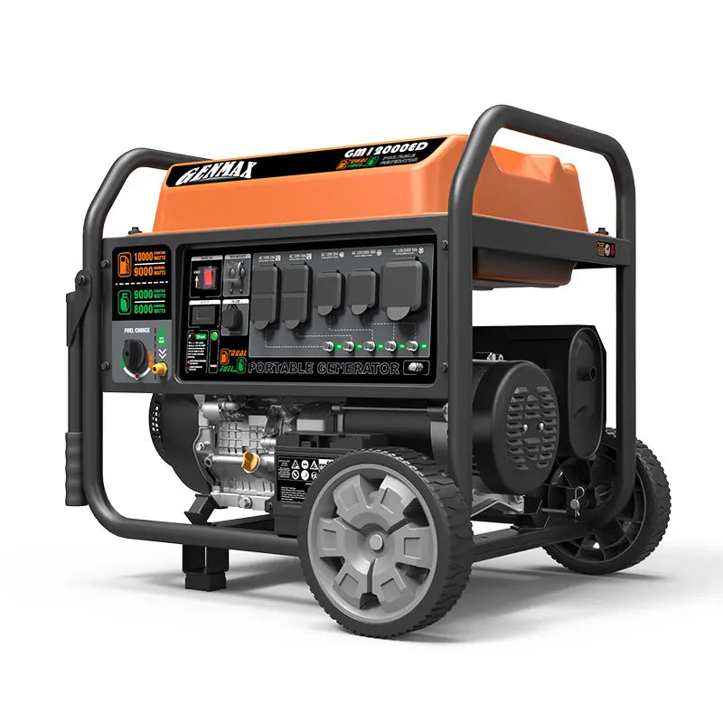 Genmax GM12000ED Dual Fuel Portable Generator 12000 Watt Gas or Propane Powered