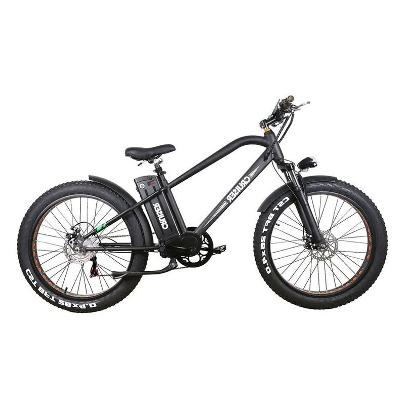 GlareWheel EB-X10 26" Fat Tire Electric Mountain Bicycle - Black