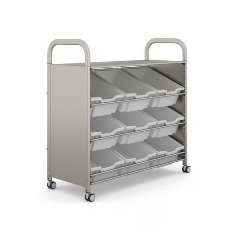 Gratnells Callero Plus Tilted Tray Cart with Deep Trays  40.9x18.5x41.5in