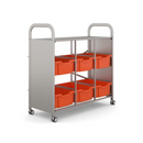 Gratnells Callero Plus Library Cart with Deep Trays  40.9 x 18.5 x 41.5 in
