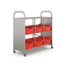 Gratnells Callero Plus Library Cart with Deep Trays  40.9 x 18.5 x 41.5 in