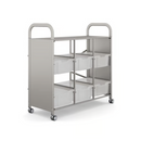 Gratnells Callero Plus Library Cart with Deep Trays  40.9 x 18.5 x 41.5 in