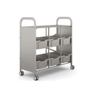 Gratnells Callero Plus Library Cart with Deep Trays  40.9 x 18.5 x 41.5 in