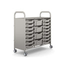 Gratnells Callero Plus Treble Cart with Shallow and Deep Trays  40.9 x 18.5 x 41.5 in