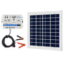 Kit de cargador solar Acopower de 15 W y 12 V, controlador de carga de 5 A con pinzas de cocodrilo
