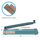 16” Manual Impulse Bag Sealer – UL Listed