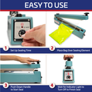 16” Manual Impulse Bag Sealer with Cutter – UL Listed