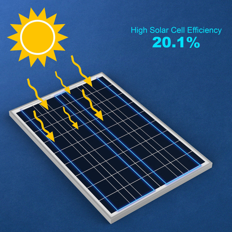 ACOPower 100-Watt Polycrystalline Solar Panel, 12V